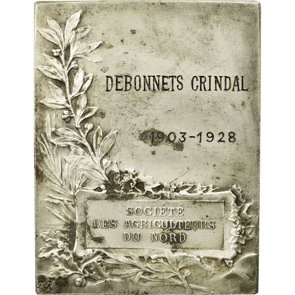 France, Medal, Société des Agriculteurs du Nord, 1928, Rasumny, MS(60-62)