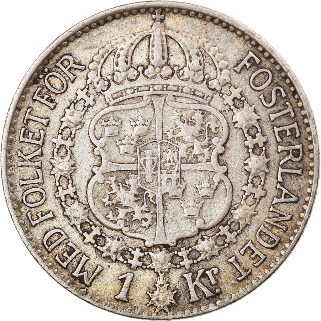 Coin, Sweden, Gustaf V, Krona, 1940, EF(40-45), Silver, KM:786.2