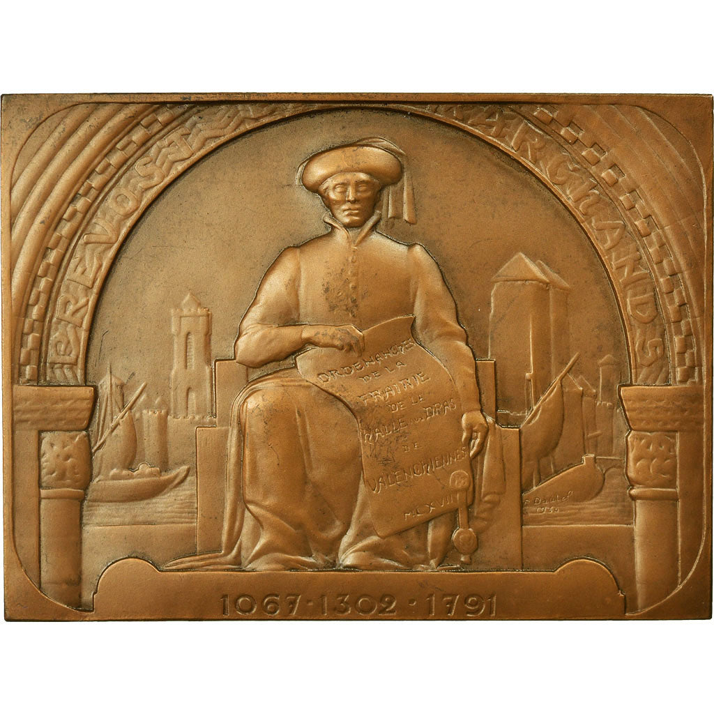 France, Medal, Chambre de Commerce de Valenciennes, Dautel, MS(60-62), Bronze