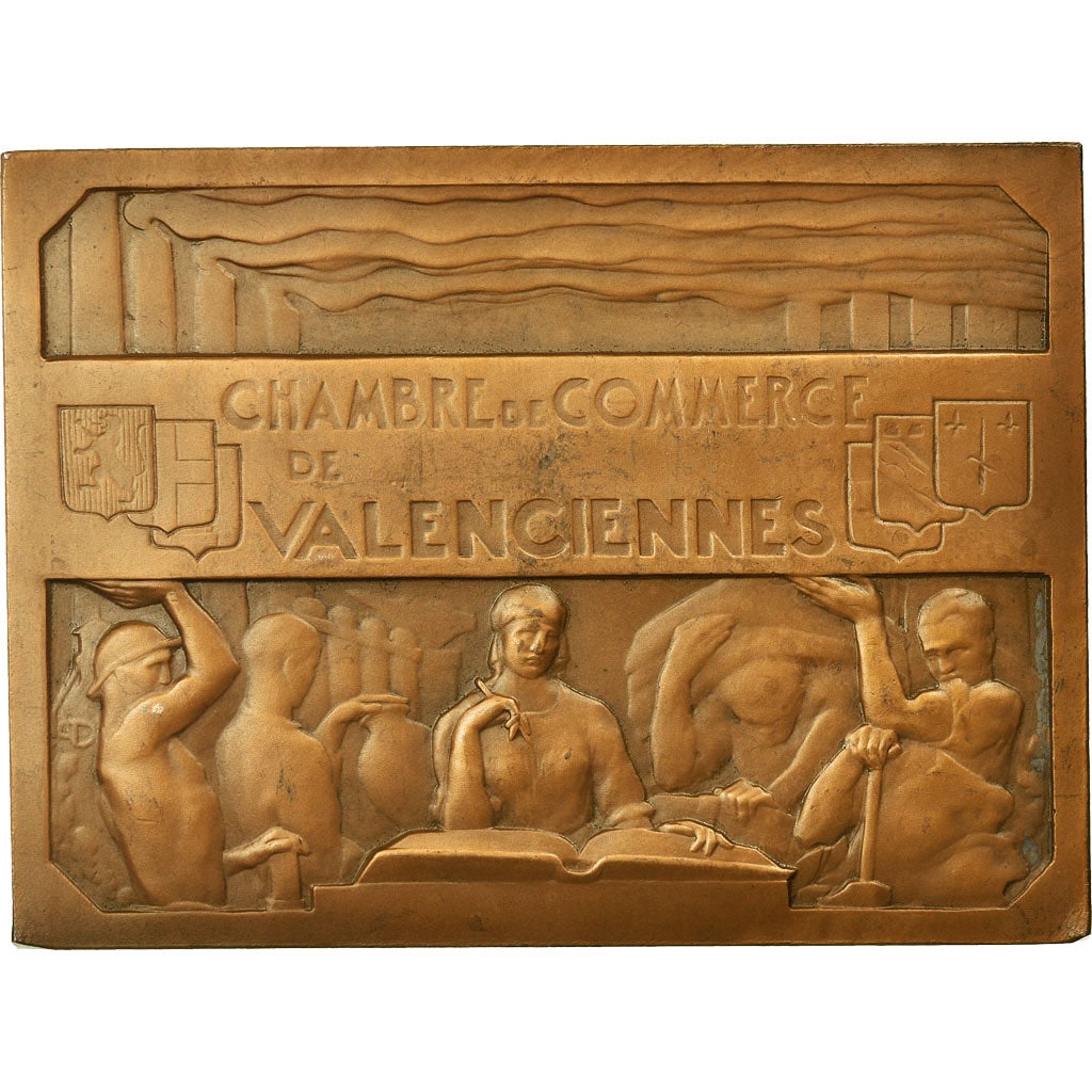 France, Medal, Chambre de Commerce de Valenciennes, Dautel, MS(60-62), Bronze