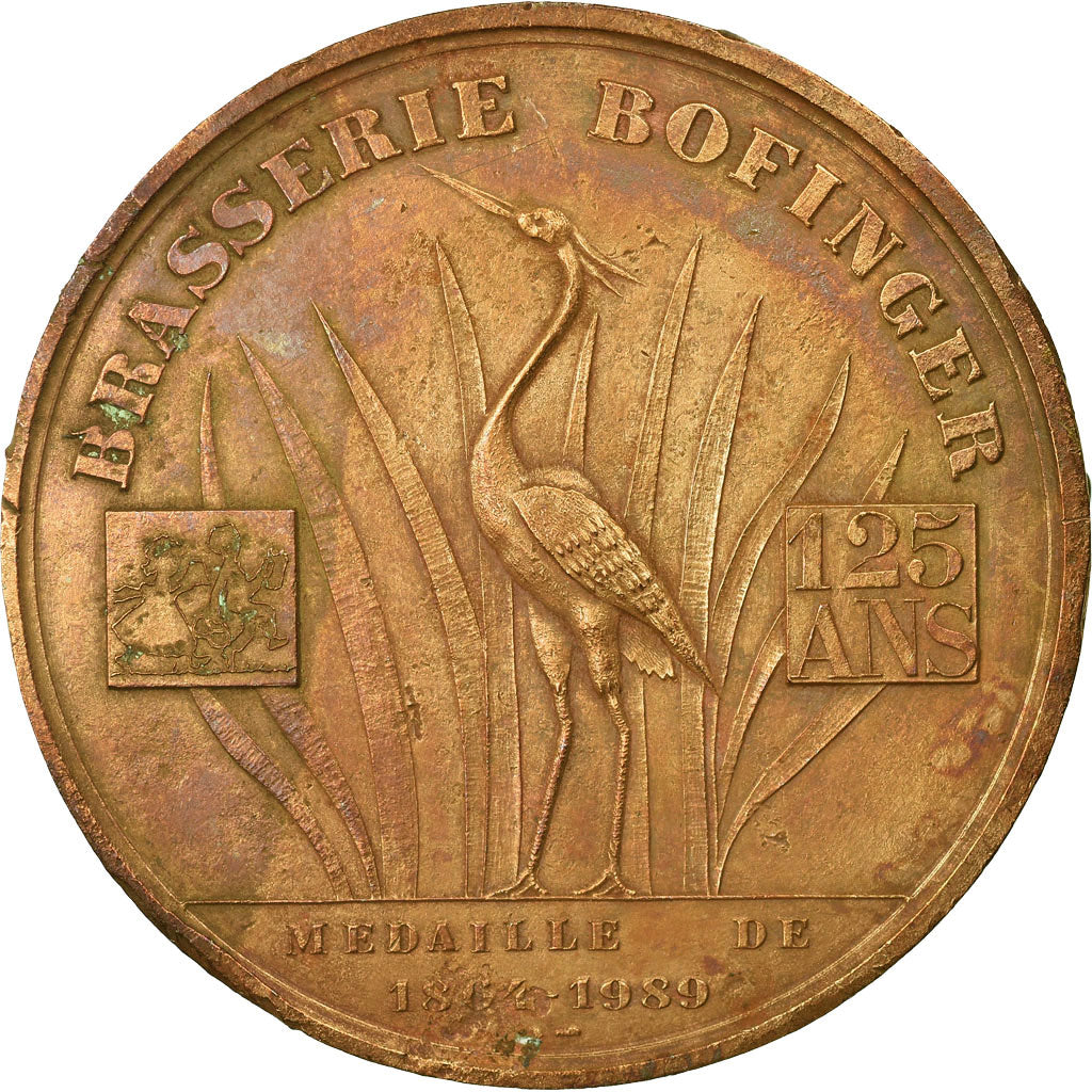 France, Medal, Brasserie Bofinger, 1989, EF(40-45), Bronze