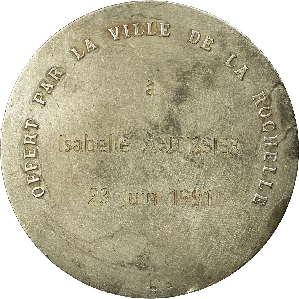 France, Medal, Ville de La Rochelle, 1991, AU(55-58), Silver