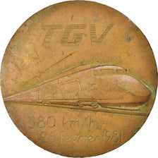 France, Médaille, TGV, Records du Monde Français de Vitesse, 1981, C. Gondard