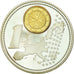 Malta, medaglia, The New Euro Pean Currency, 2002, FDC, Copper Plated Silver