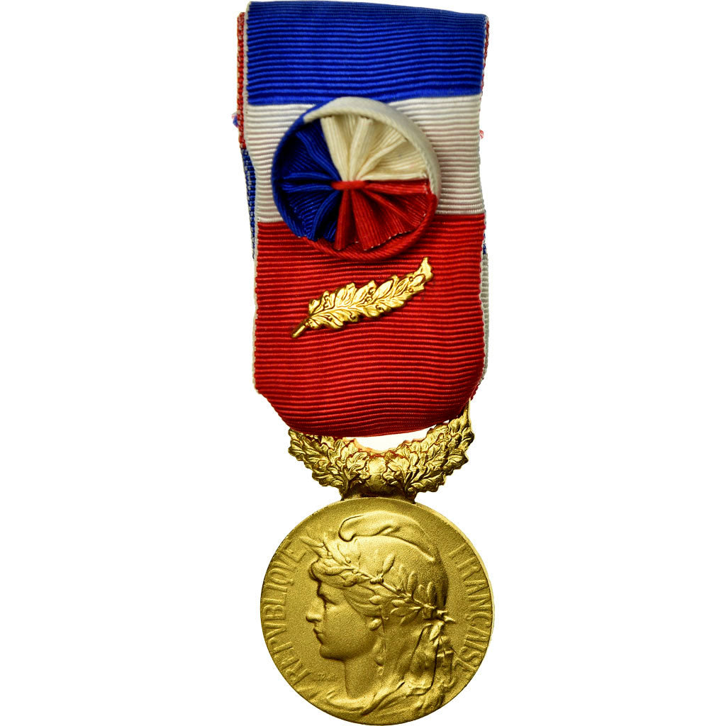 France, Médaille d'honneur du travail, Medal, 1985, Excellent Quality, Mattei