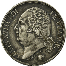 Munten, Frankrijk, Louis XVIII, Louis XVIII, 2 Francs, 1823, Paris, ZF+, Zilver