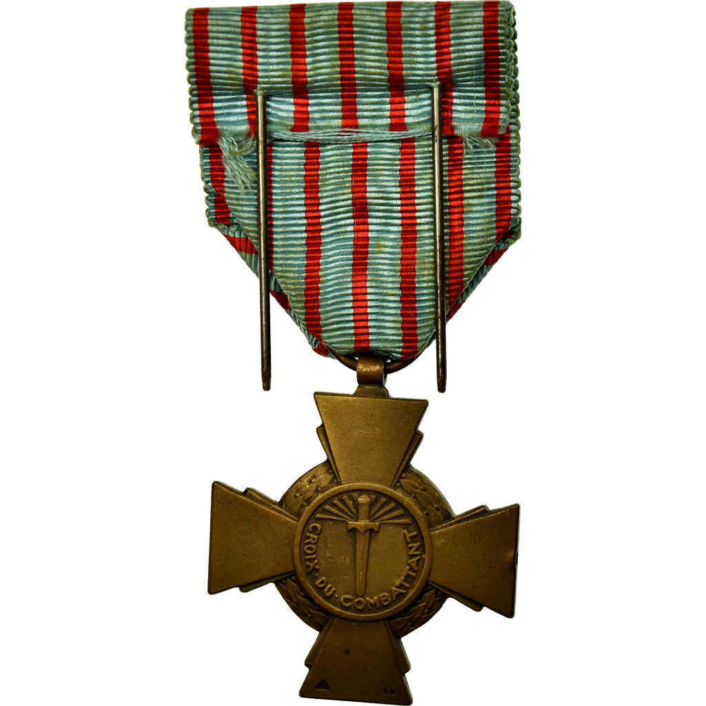 France, Croix du Combattant, Medal, 1939-1945, Excellent Quality, Bronze, 36