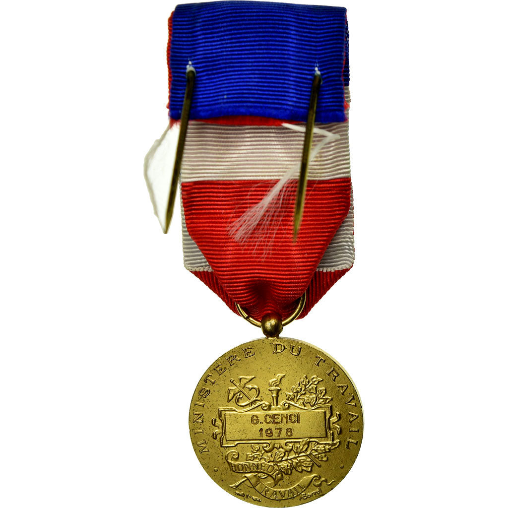 France, Médaille d'honneur du travail, Medal, 1978, Excellent Quality