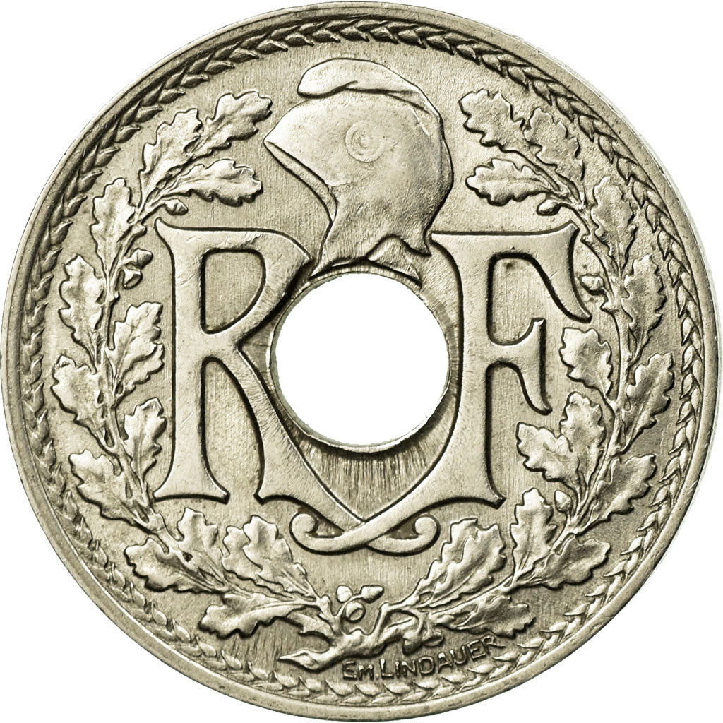 Coin, France, Lindauer, 25 Centimes, 1917, AU(50-53), Nickel, Gadoury:379