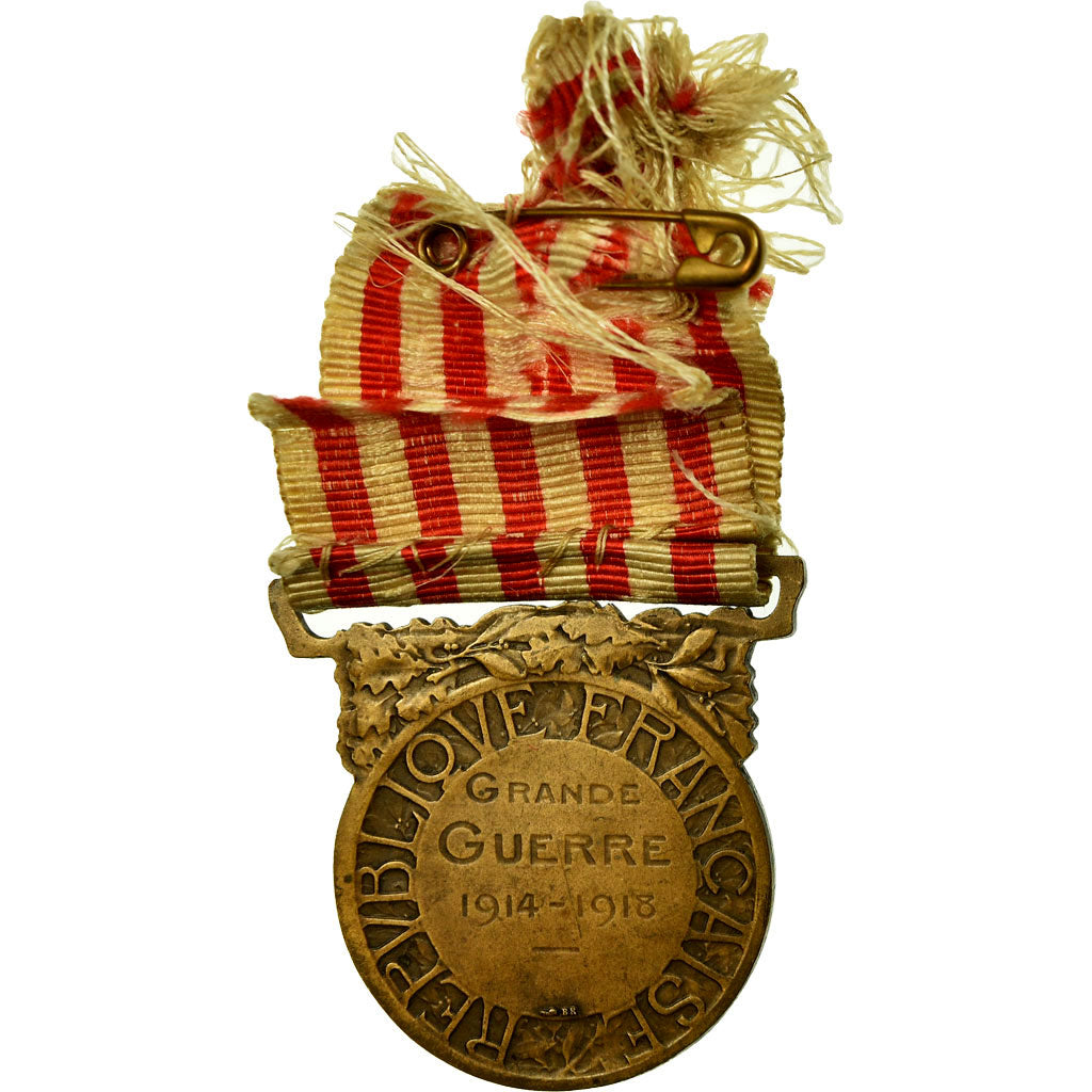France, Grande Guerre, Medal, 1914-1918, Very Good Quality, Morlon, Bronze, 32