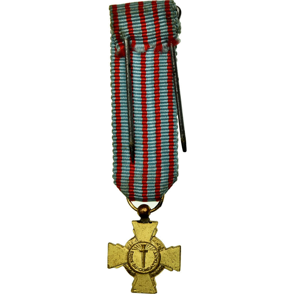 France, Croix du Combattant, Medal, 1939-1945, Excellent Quality, Bronze, 14