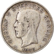 Coin, Sweden, Gustaf V, Krona, 1928, EF(40-45), Silver, KM:786.2
