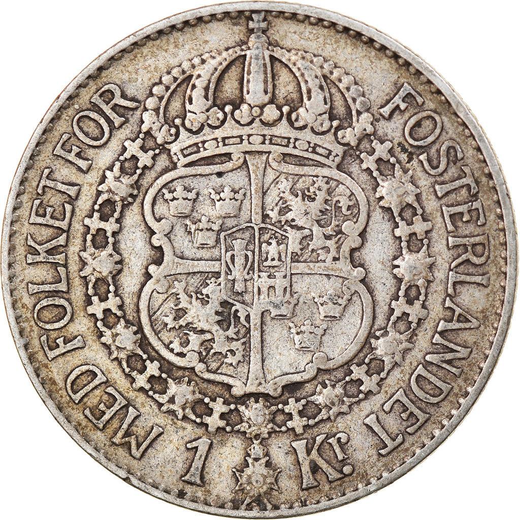 Coin, Sweden, Gustaf V, Krona, 1928, EF(40-45), Silver, KM:786.2
