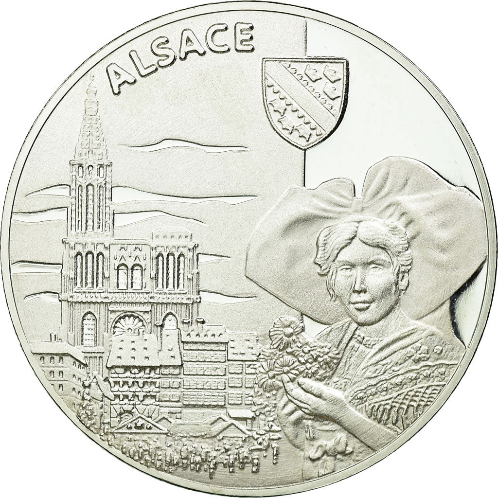 France, Médaille, Les Régions de France, Alsace, FDC, Argent