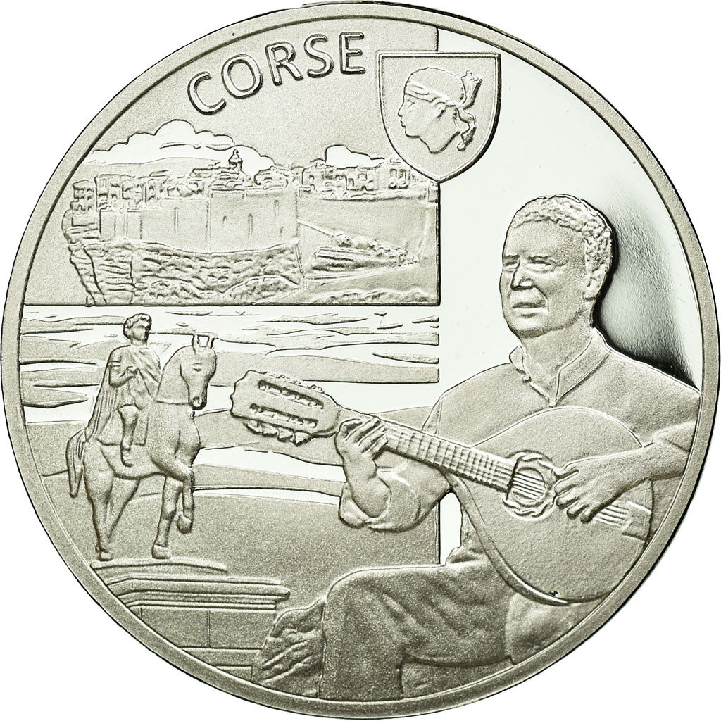 France, Médaille, Régions de France, Corse, FDC, Argent