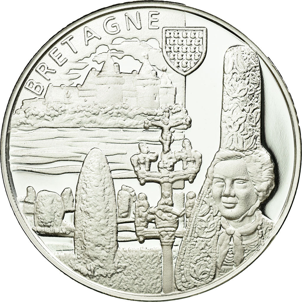 France, Medal, Nos Régions, Bretagne, MS(65-70), Silver