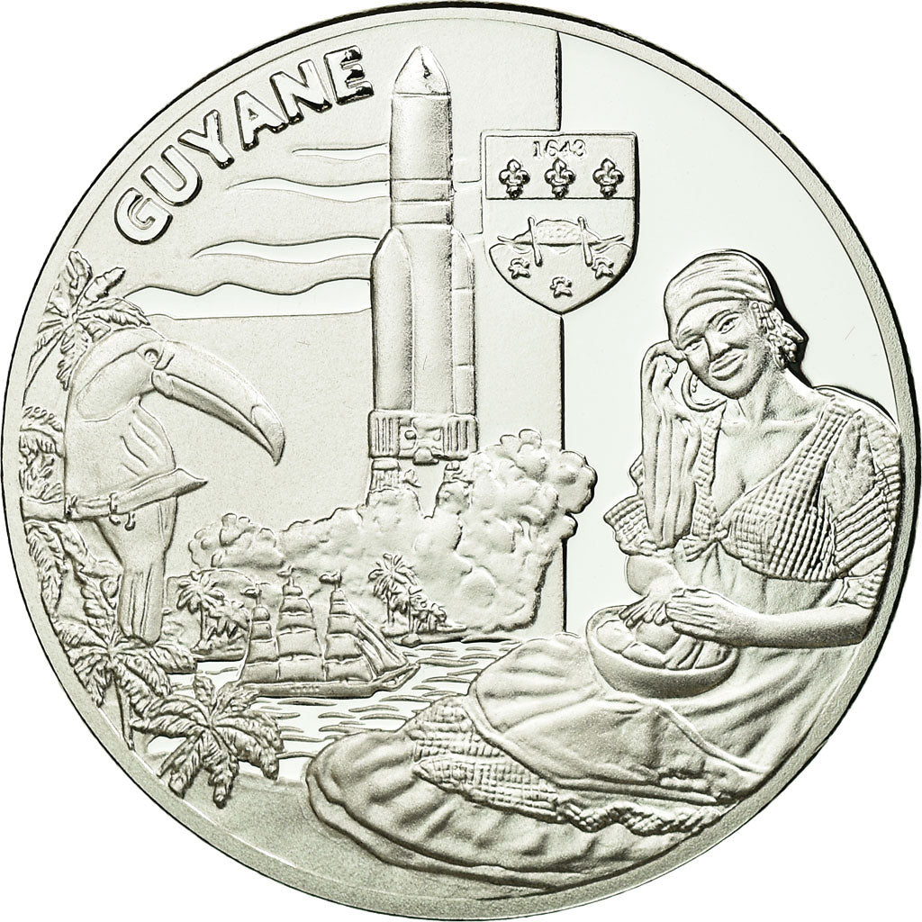 France, Medal, Régions de France, Guyane, MS(65-70), Silver