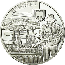 Francia, medalla, Régions de France, Auvergne, FDC, Plata