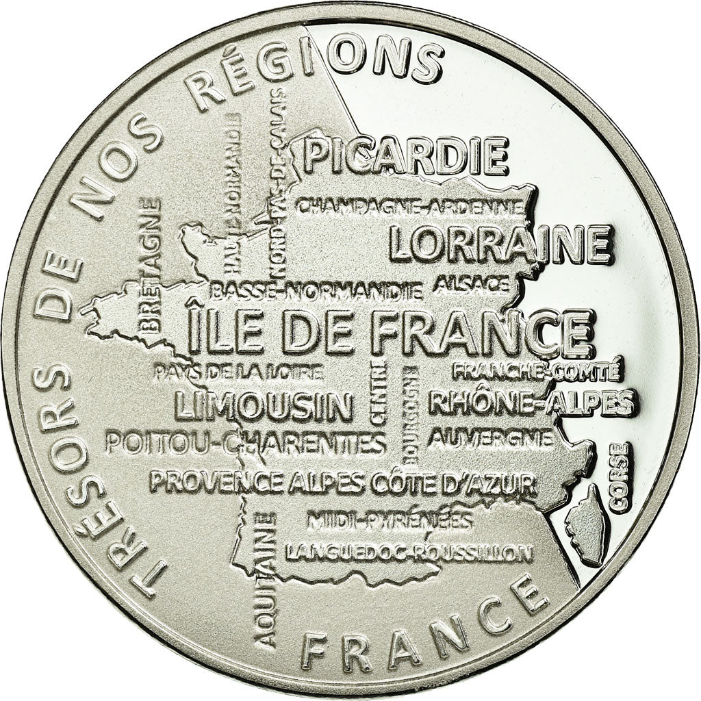 Francia, medalla, Régions de France, Auvergne, FDC, Plata