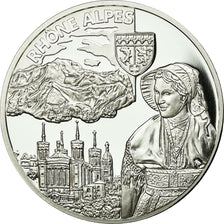 Francia, medalla, Régions de France, Rhône-Alpes, FDC, Plata
