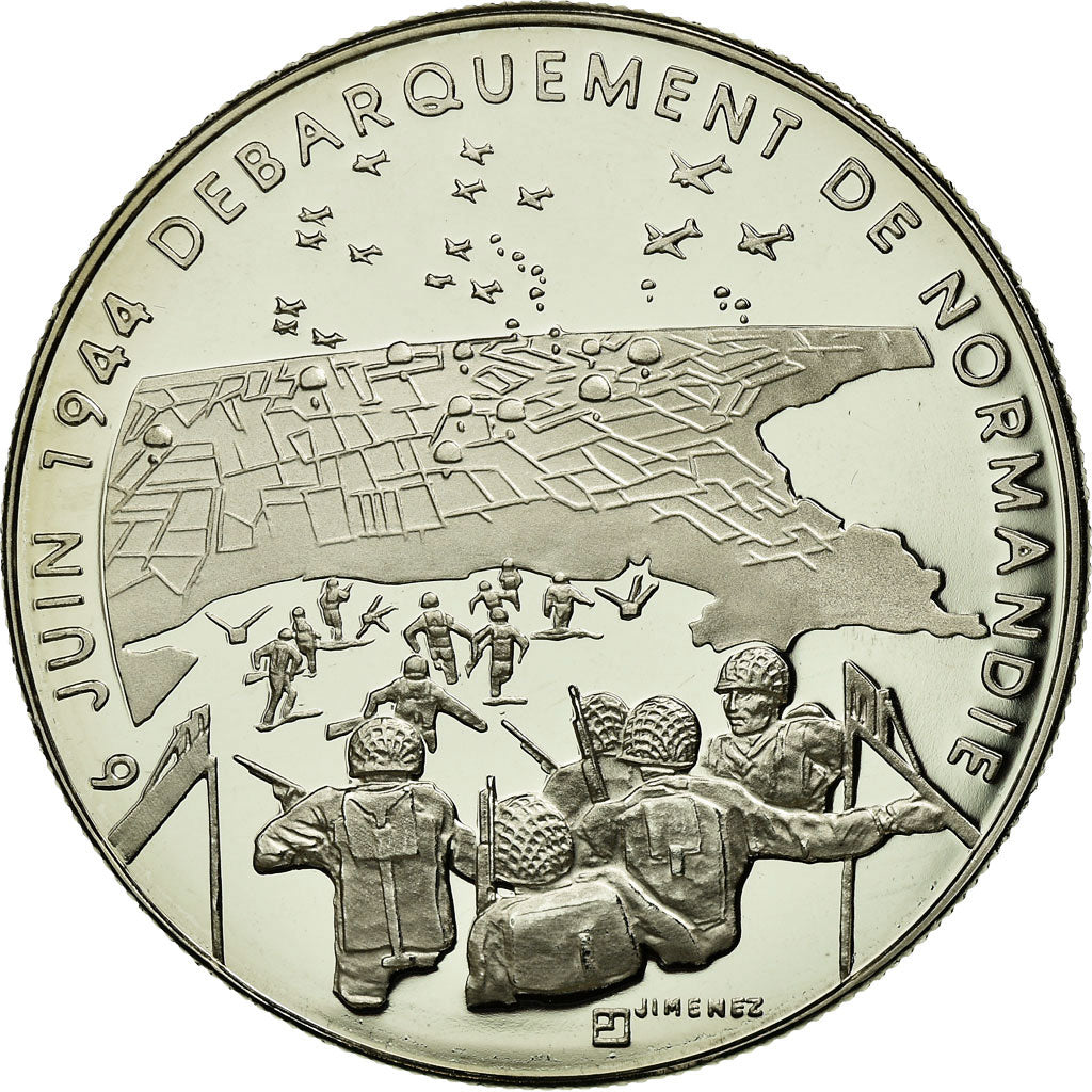 Francia, medaglia, 1939-1945, Débarquement de Normandie, Jimenez, FDC