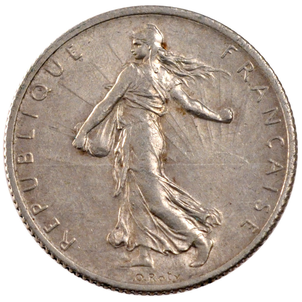 FRANCE, Semeuse, 2 Francs, 1914, Castelsarrasin, KM #845.2, AU(50-53), Silver,..