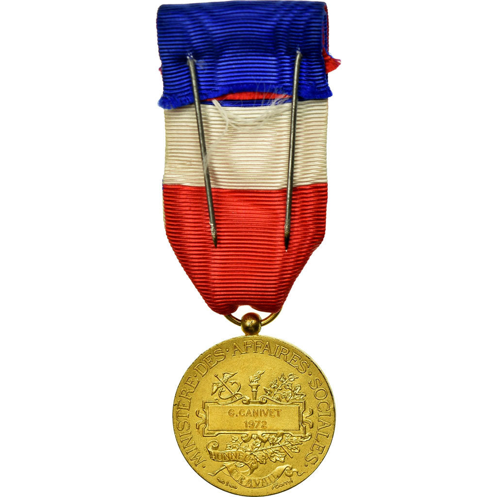 France, Médaille d'honneur du travail, Medal, 1972, Excellent Quality