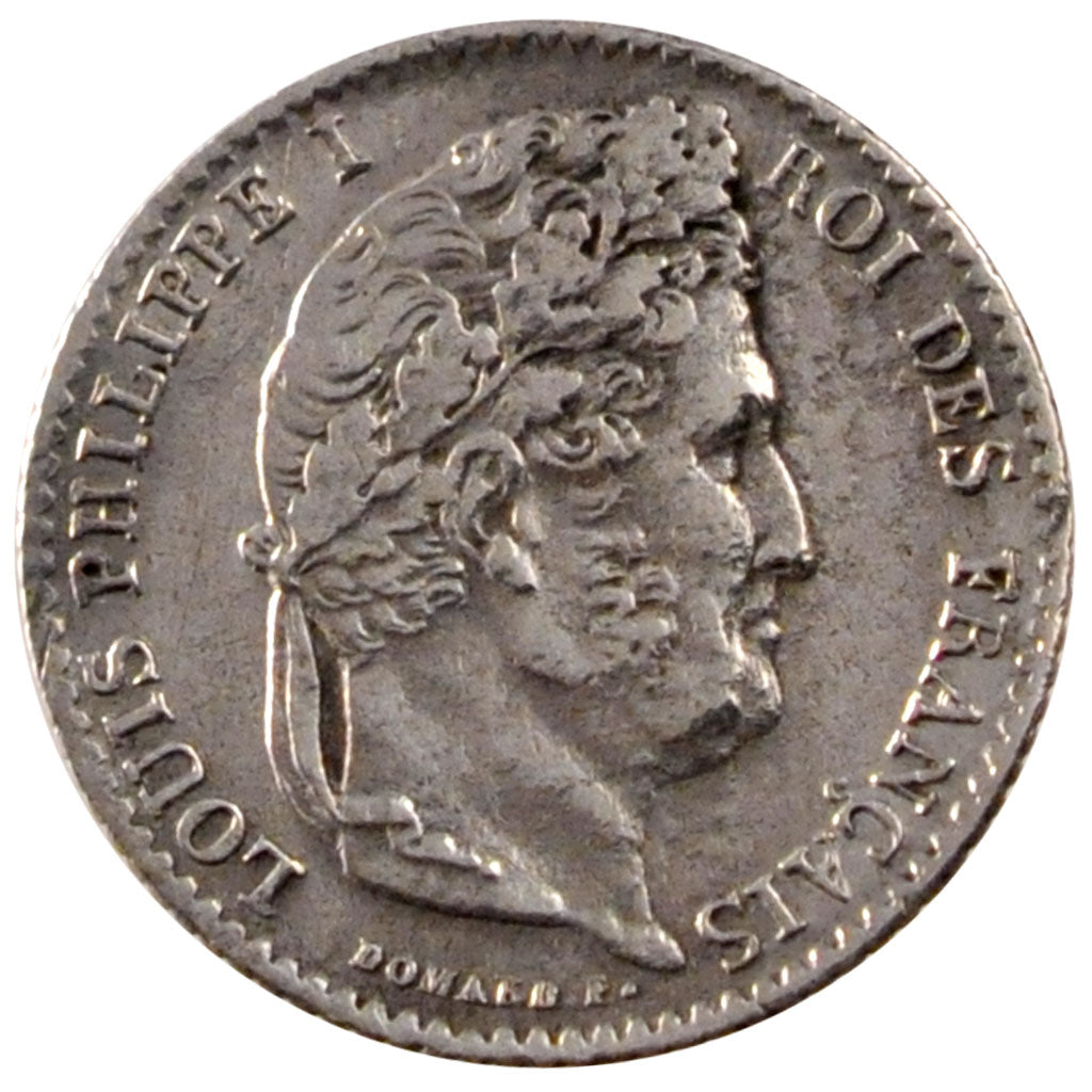 Francia, Louis-Philippe, 1/4 Franc, 1838, Strasbourg, BB, Argento, Gadoury:355