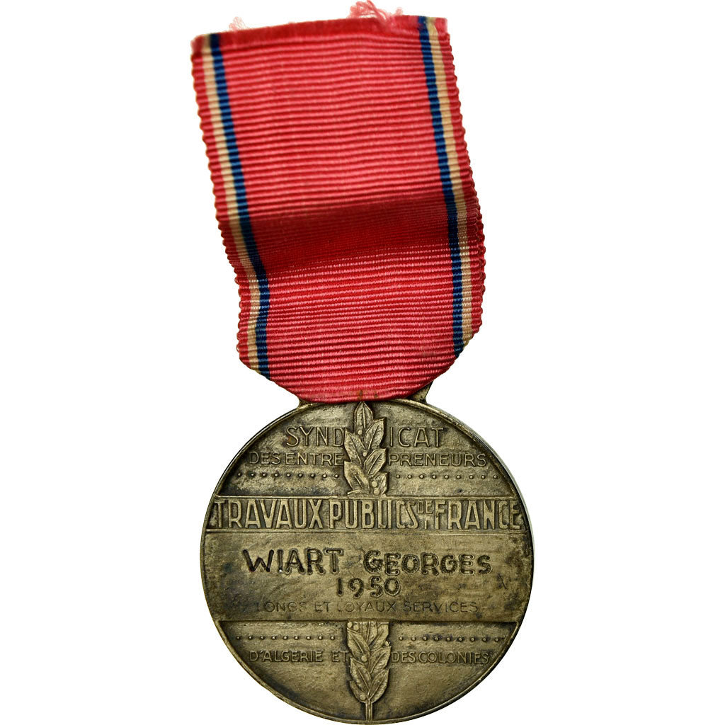 France, Travaux Publics de France, d'Algérie et des Colonies, Medal, 1950