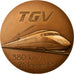 France, Medal, SNCF, Record du Monde de Vitesse sur Rails, Railway, 1985, C.