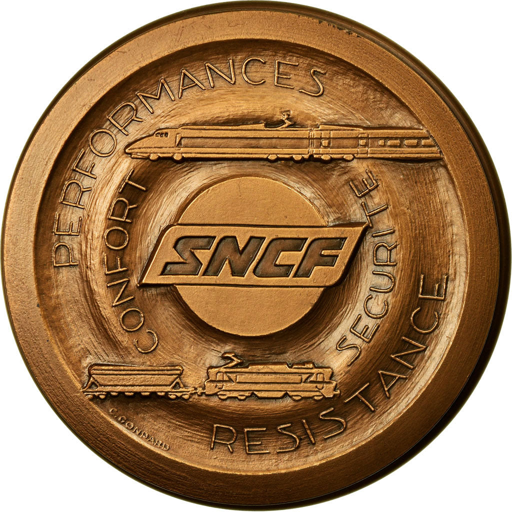 France, Medal, SNCF, Centre d'Essais de Vitry-sur-Seine, Railway, 1983, C.