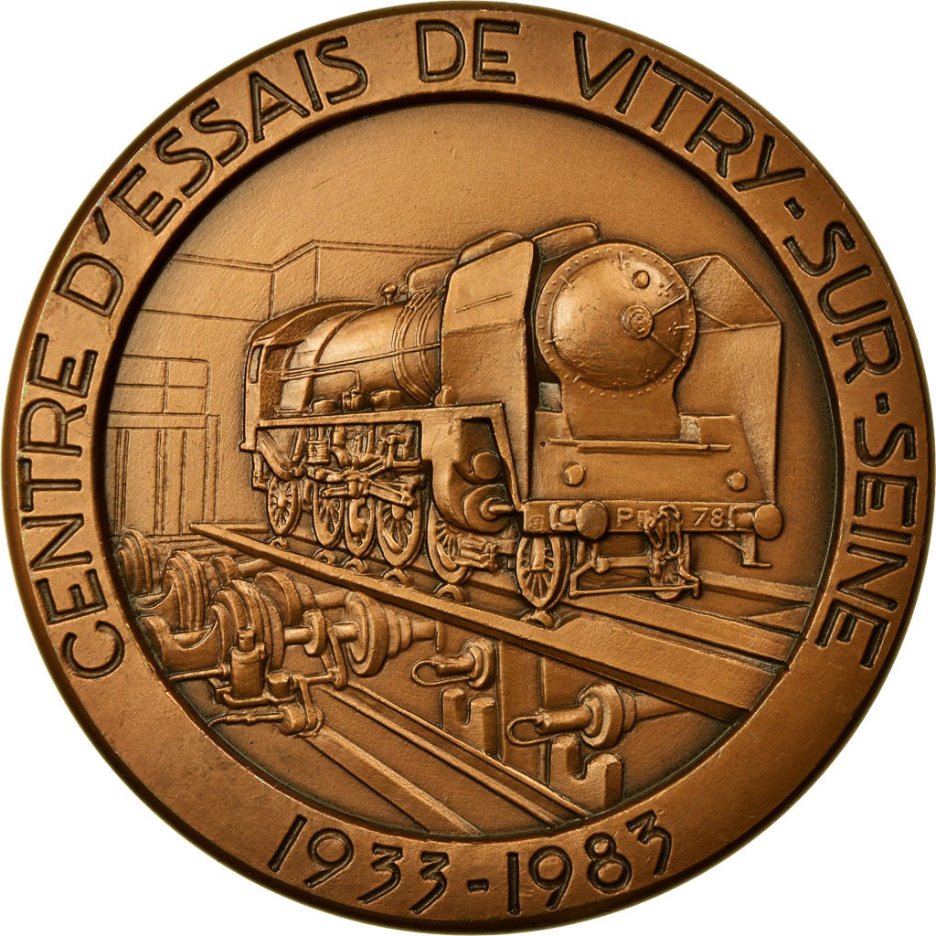 France, Medal, SNCF, Centre d'Essais de Vitry-sur-Seine, Railway, 1983, C.