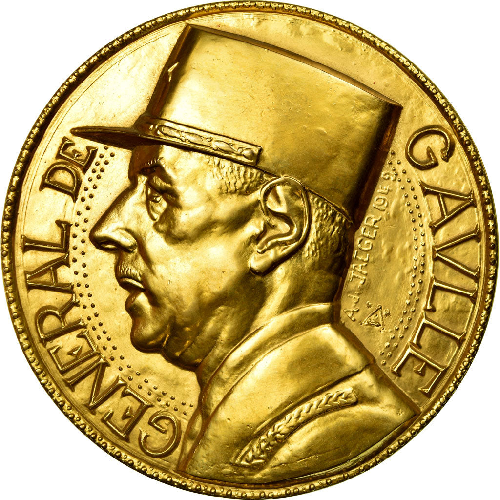 France, Medal, Mémorial du Général de Gaulle, De Jaeger, MS(65-70), Gilt
