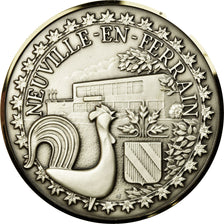 France, Médaille, Ville de Neuville-en-Ferrain, Nord, FDC, Silvered bronze