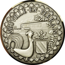 Francja, Medal, Ville de Neuville-en-Ferrain, Nord, MS(63), Brąz posrebrzany