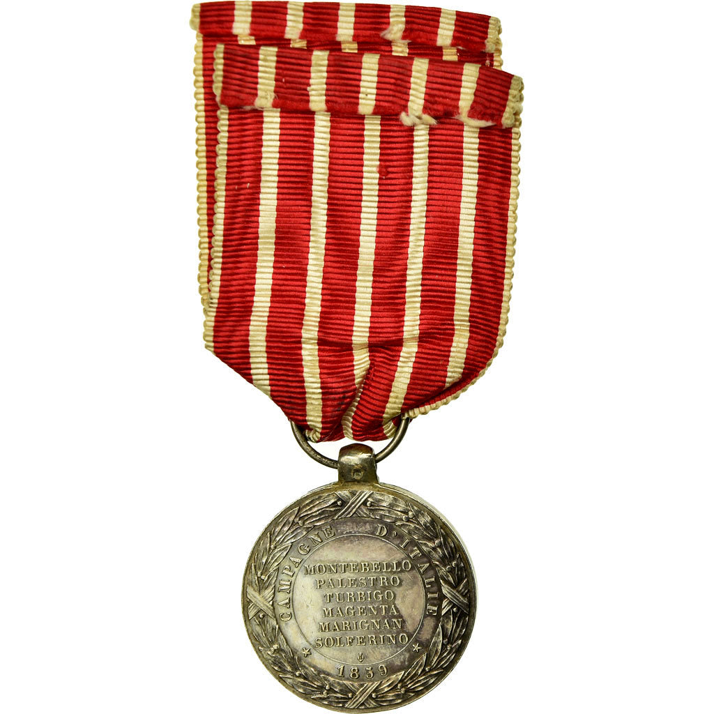 França, Napoléon III, Campagne d'Italie, Medal, 1859, Qualidade Excelente