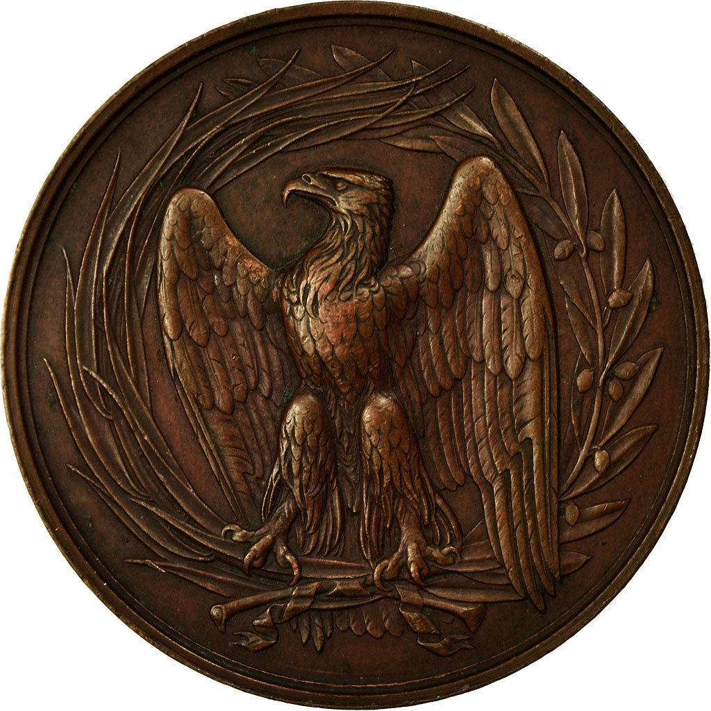 France, Medal, Empire Français, Enseignement Primaire, 1853, Farochon