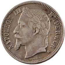 FRANCE, Napoléon III, Franc, 1869, Strasbourg, KM #806.2, VF(30-35), Silver, G..