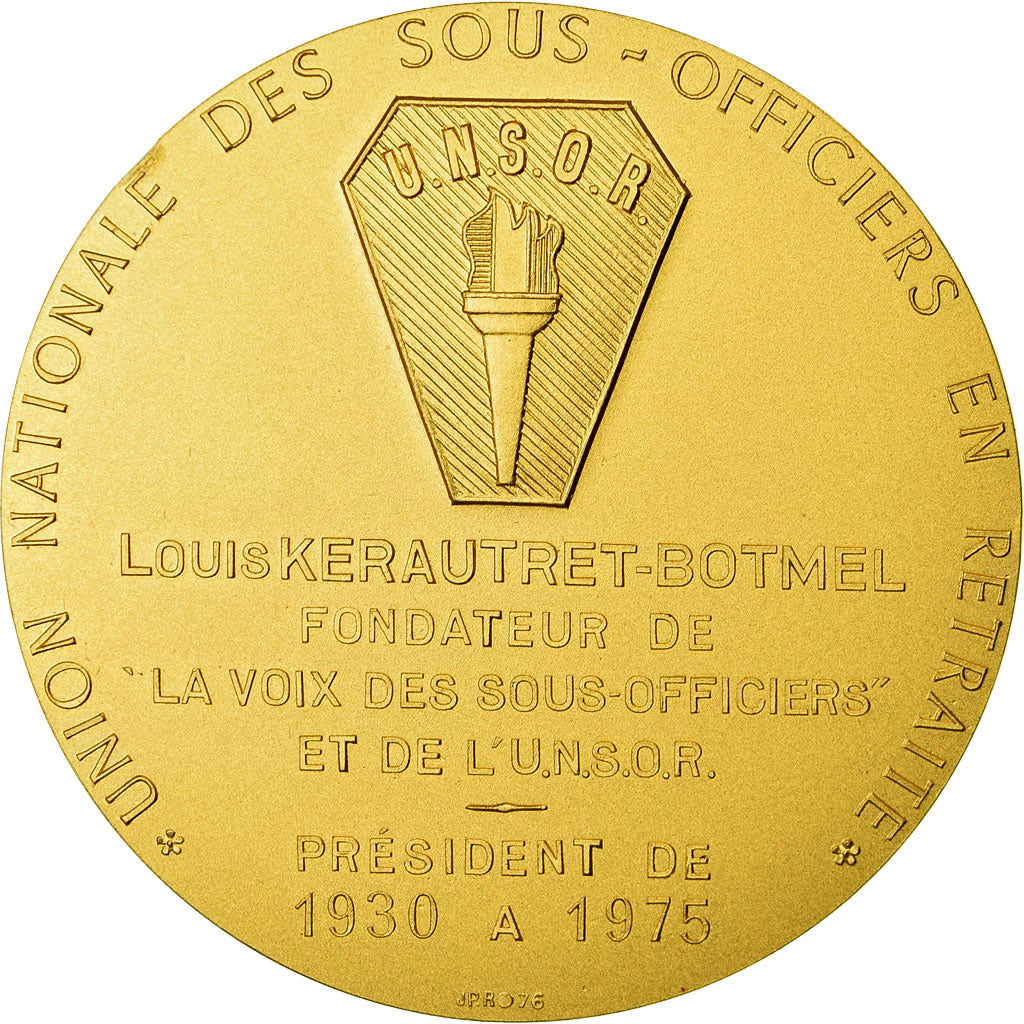 France, Medal, Union Nationale des Sous-Officiers en Retraite, Kérautret, 1975
