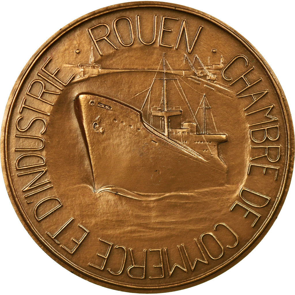 France, Medal, Chambre de Commerce et d'Industrie de Rouen, 1978, Coeffin