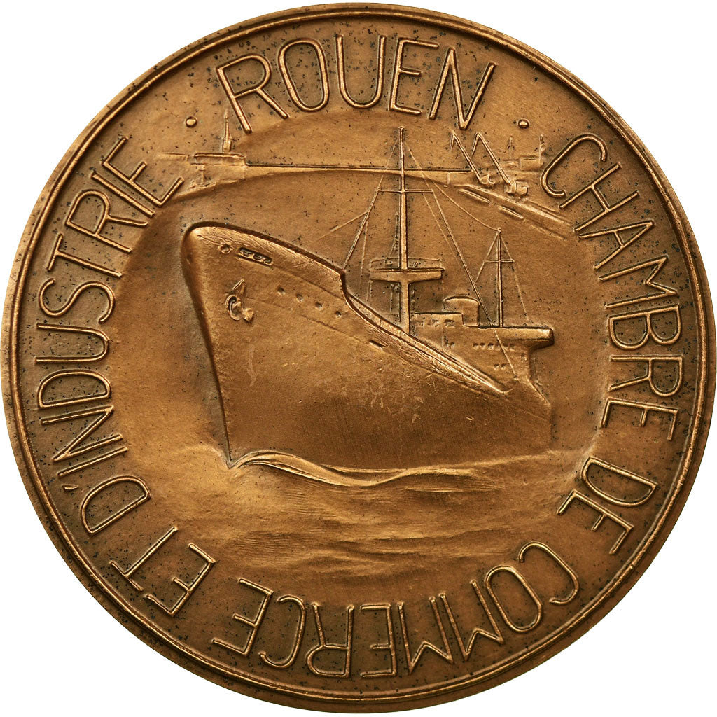 France, Medal, Chambre de Commerce et d'Industrie de Rouen, 1978, Coeffin