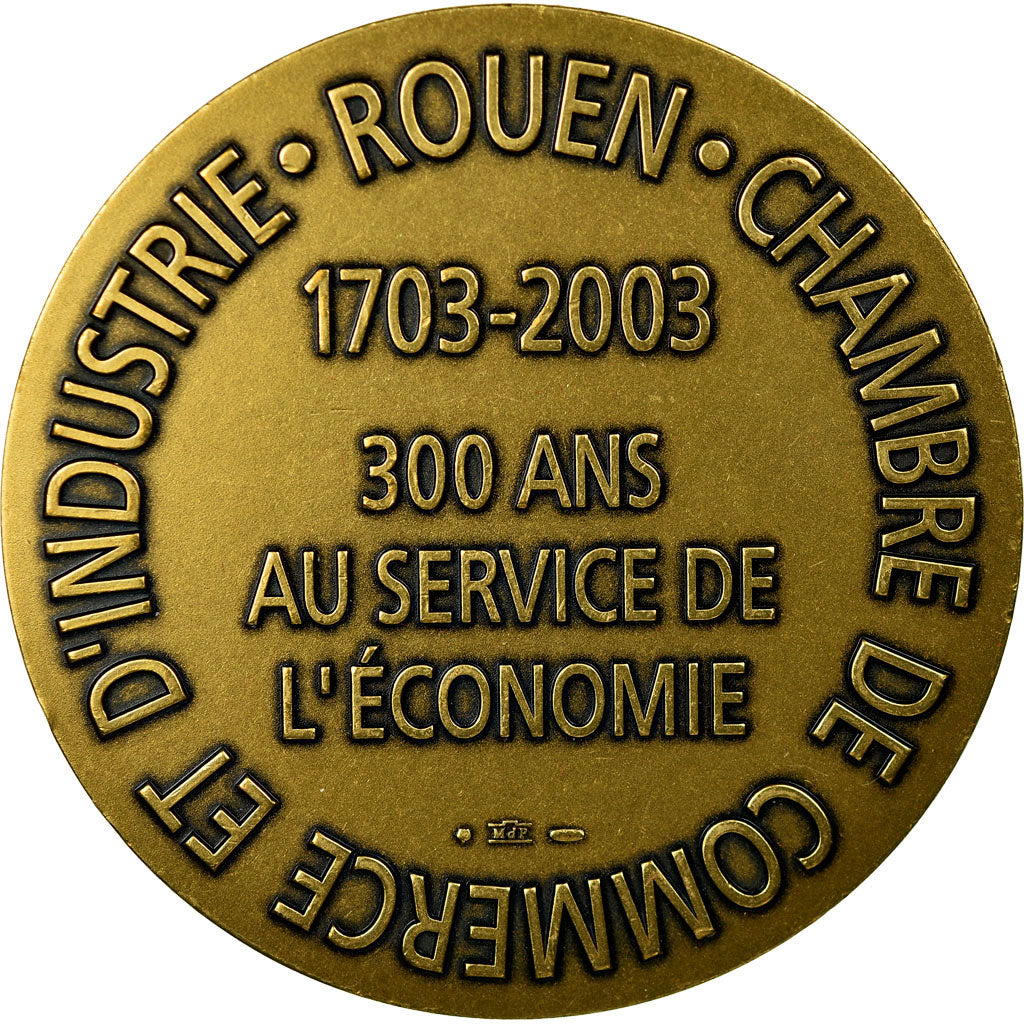 Francia, medaglia, Chambre de Commerce et d'Industrie de Rouen, 2003, Coeffin