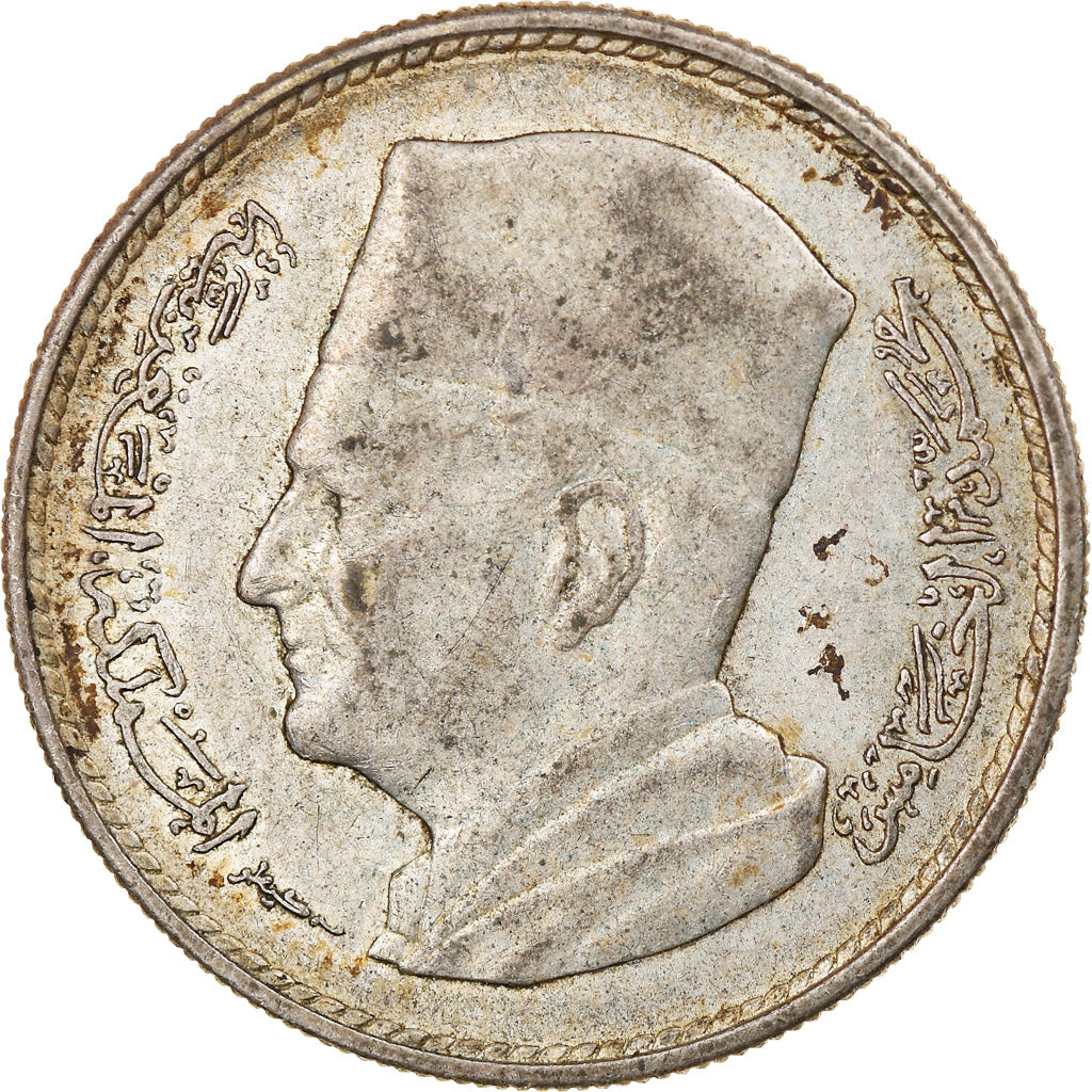 Coin, Morocco, Mohammed V, Dirham, 1960, Paris, VF(30-35), Silver, KM:55