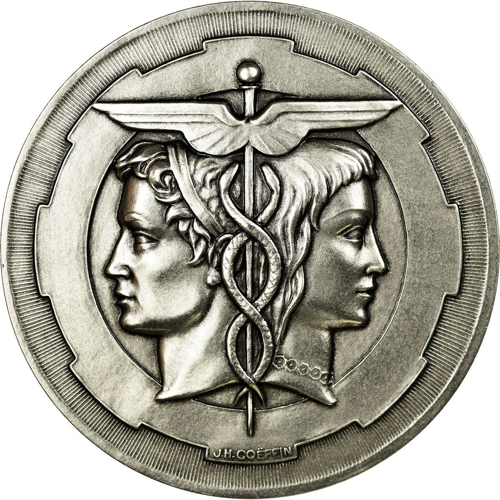 Francia, medaglia, Chambre de Commerce et d'Industrie de Rouen, 2003, Coeffin