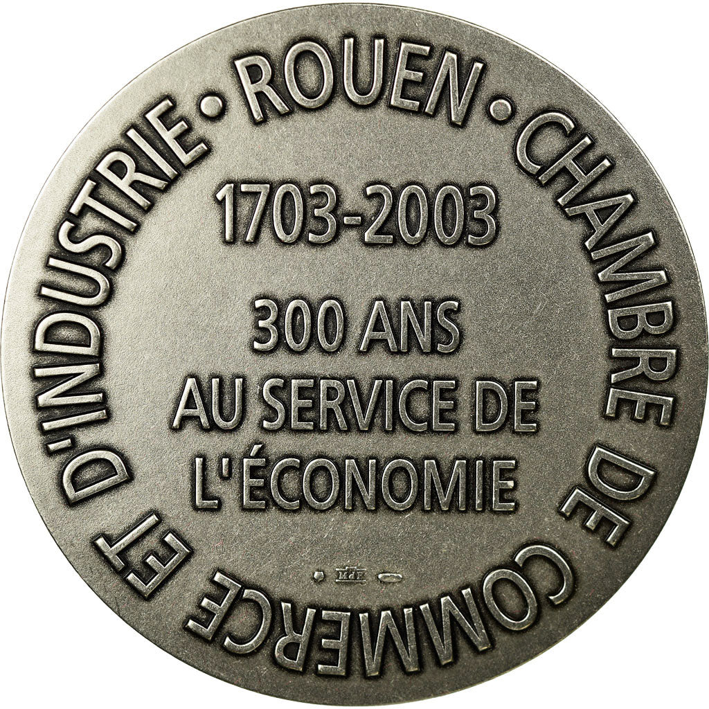 Francia, medaglia, Chambre de Commerce et d'Industrie de Rouen, 2003, Coeffin