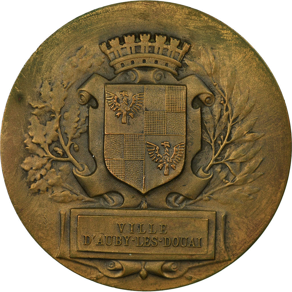 France, Médaille, Ville d'Auby-les-Douai, Nord, Mattei, SUP, Bronze