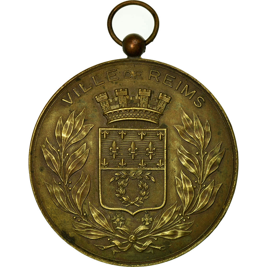 França, Medal, Concours International de Pêche, Reims, 1934, AU(55-58), Bronze