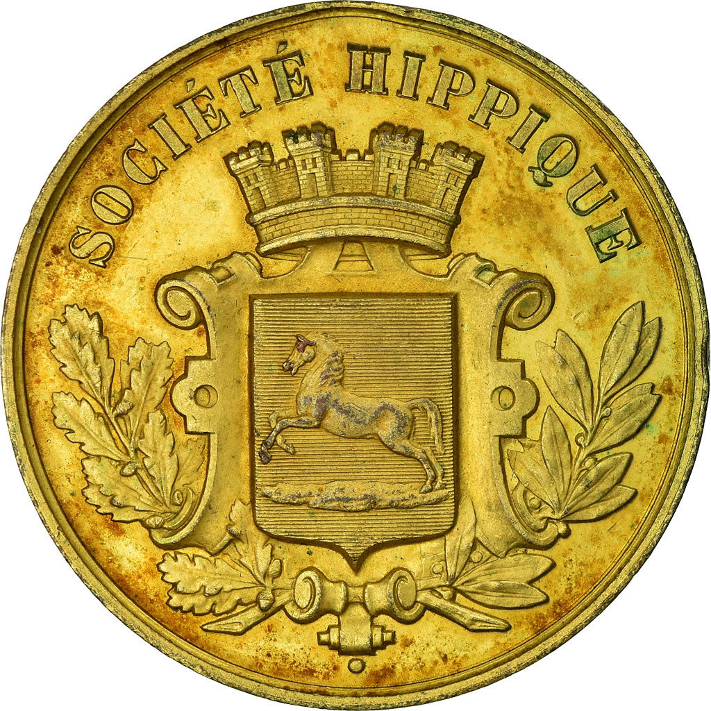 France, Medal, Société Hippique, AU(50-53), Gilt Bronze