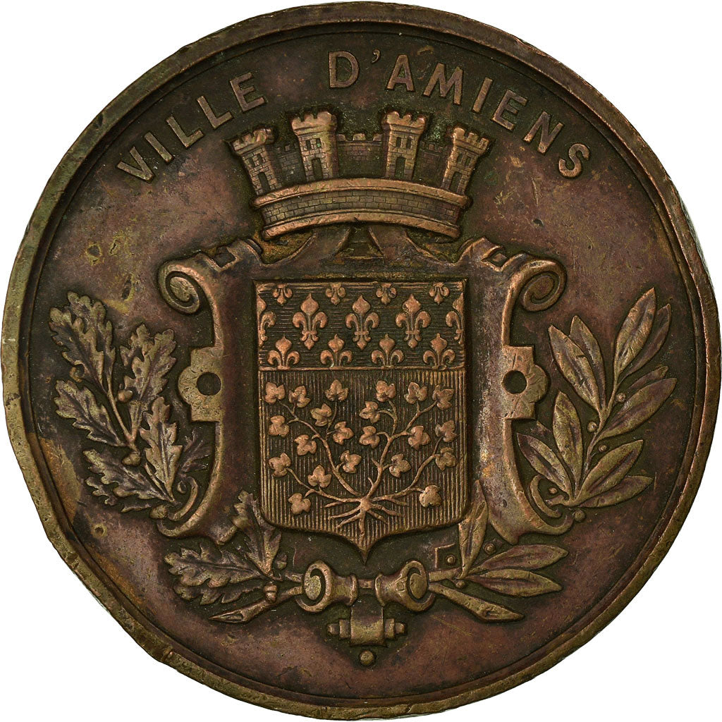 França, Medal, Exposition Scolaire de la Somme, Ville d'Amiens, 1883