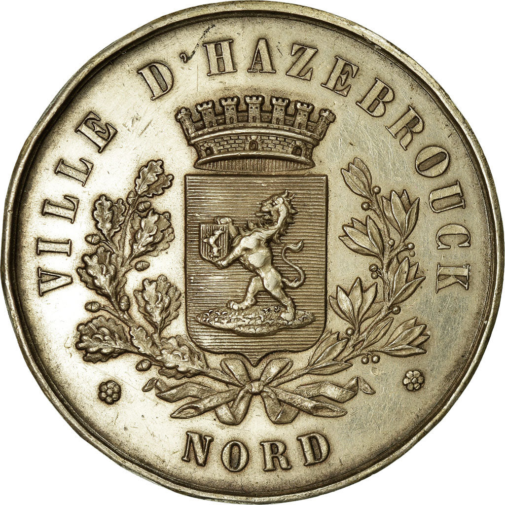 France, Medal, Ville d'Hazebrouck, Nord, AU(50-53), Silver